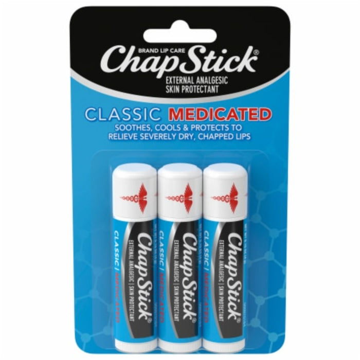 ChapStick Classic Medicated Lip Moisturizer - (3 Pack)