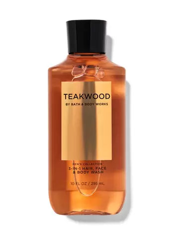 Teakwood Men's 3-in-1 Hair, Face & Body Wash - (295ml)
