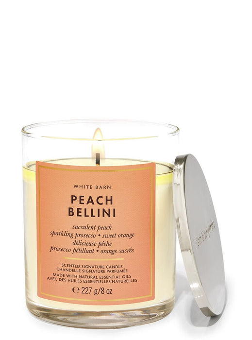 Peach Bellini Single Wick Candle - (227g)