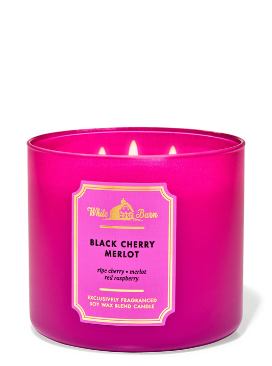 Black Cherry Merlot 3 Wick Candle - (411g)