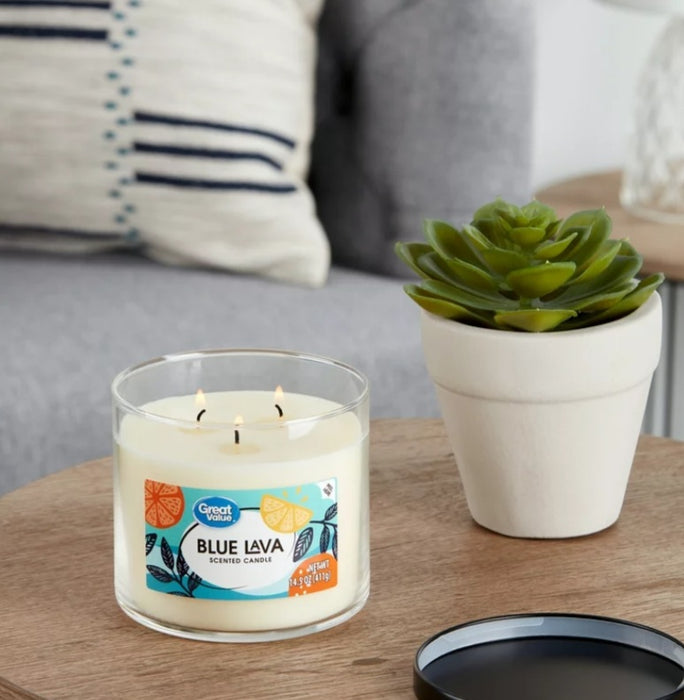 Blue Lava 3 Wick Candle - (396g)