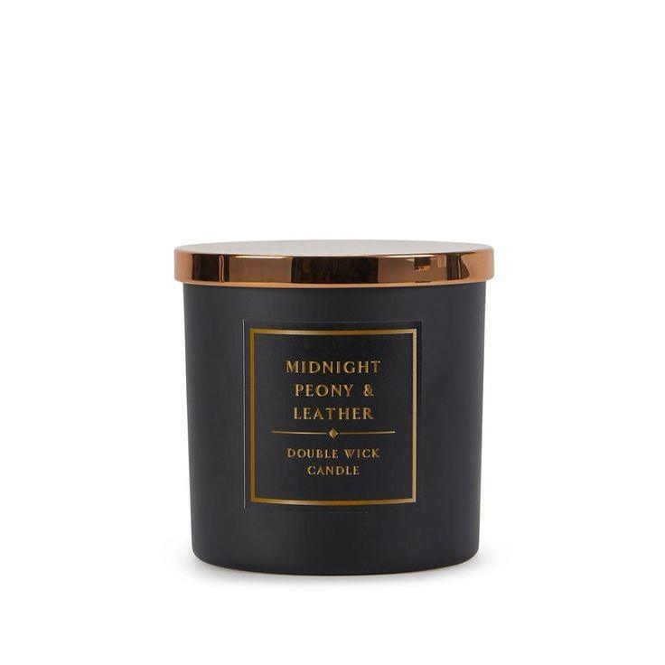 GH Midnight Peony and Leather 2 Wick Jumbo Candle - (380g)