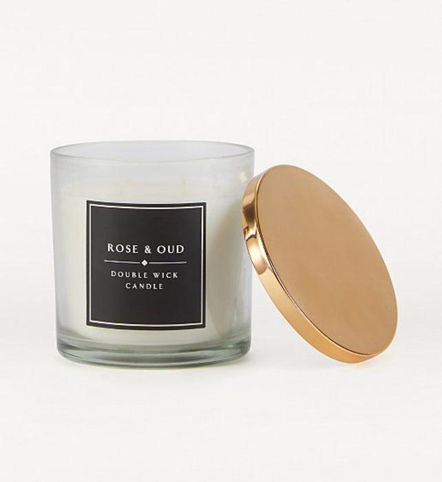 GH Rose & Oud 2 Wick Jumbo Candle - (380g)