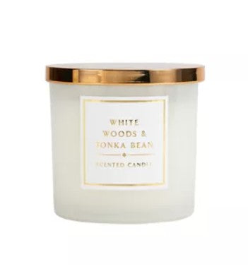 GH White Woods & Tonka Bean 2 Wick Jumbo Candle - (380g)