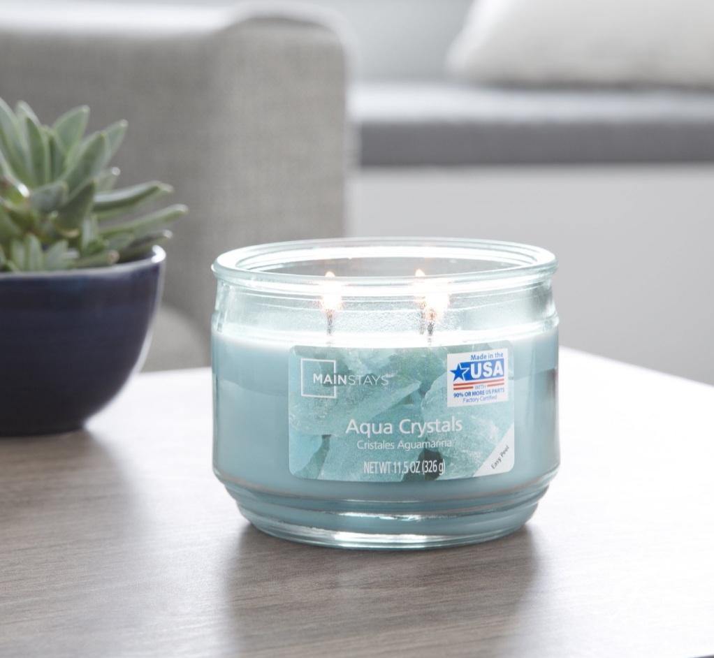 Aqua Crystals 3 Wick Jar Candle - (326g)