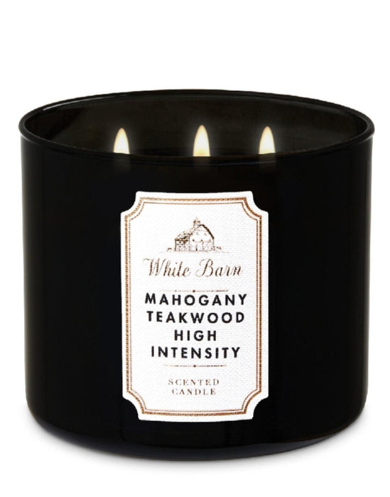 Mahogany Teakwood High Intensity 3 Wick Candle - Scenttherapy