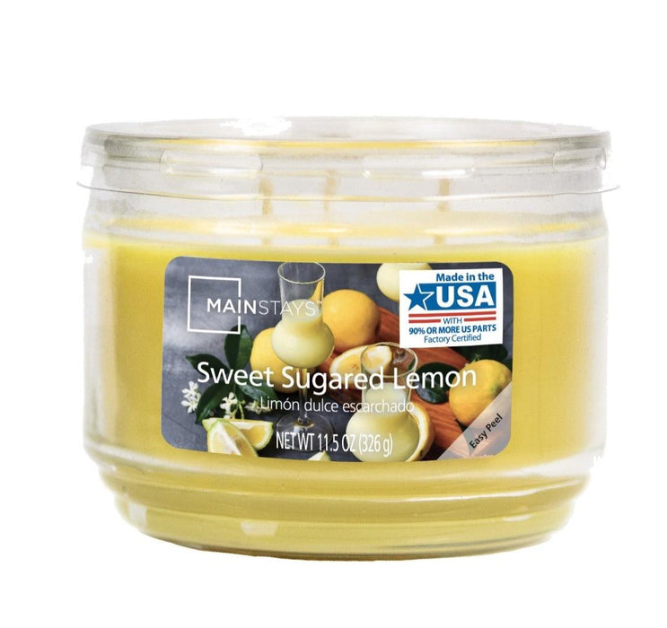 Sweet Sugared Lemon 3 Wick Jar Candle - Scenttherapy