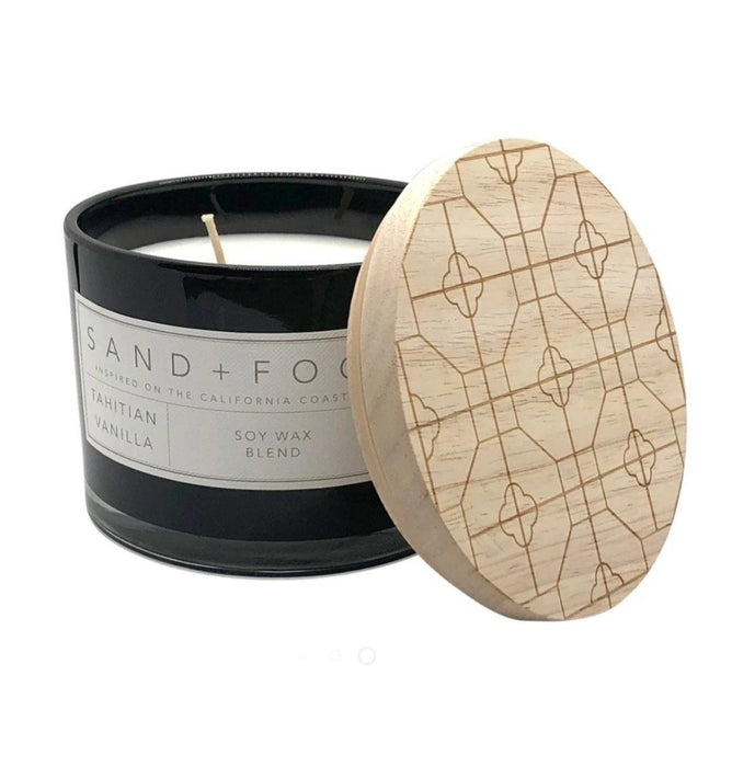 Tahitian Vanilla Double Wick Candle - Wooden Lid - Scenttherapy